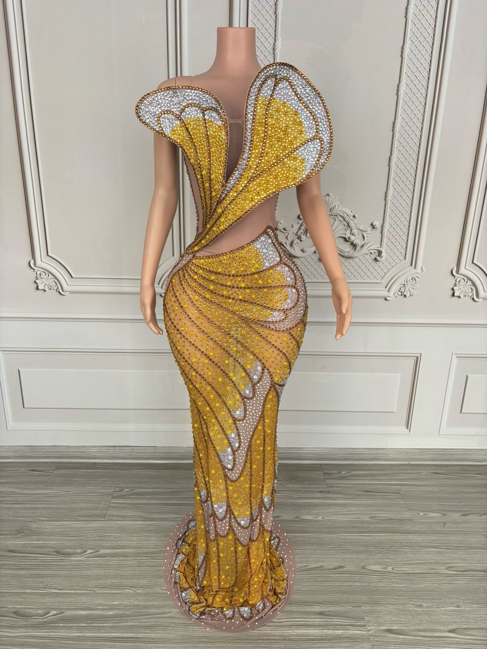 Glittering Butterfly Elegance Gown