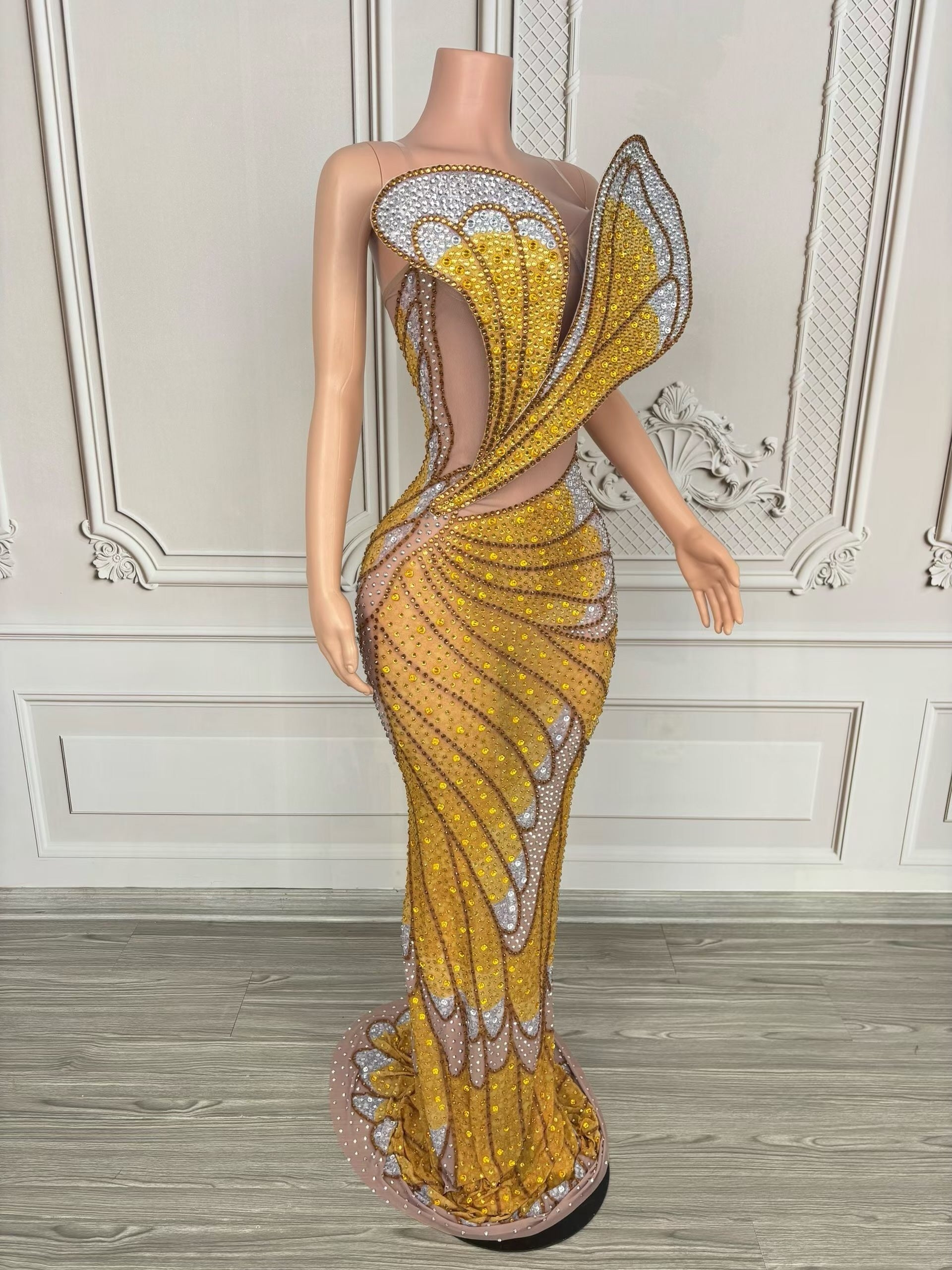 Glittering Butterfly Elegance Gown